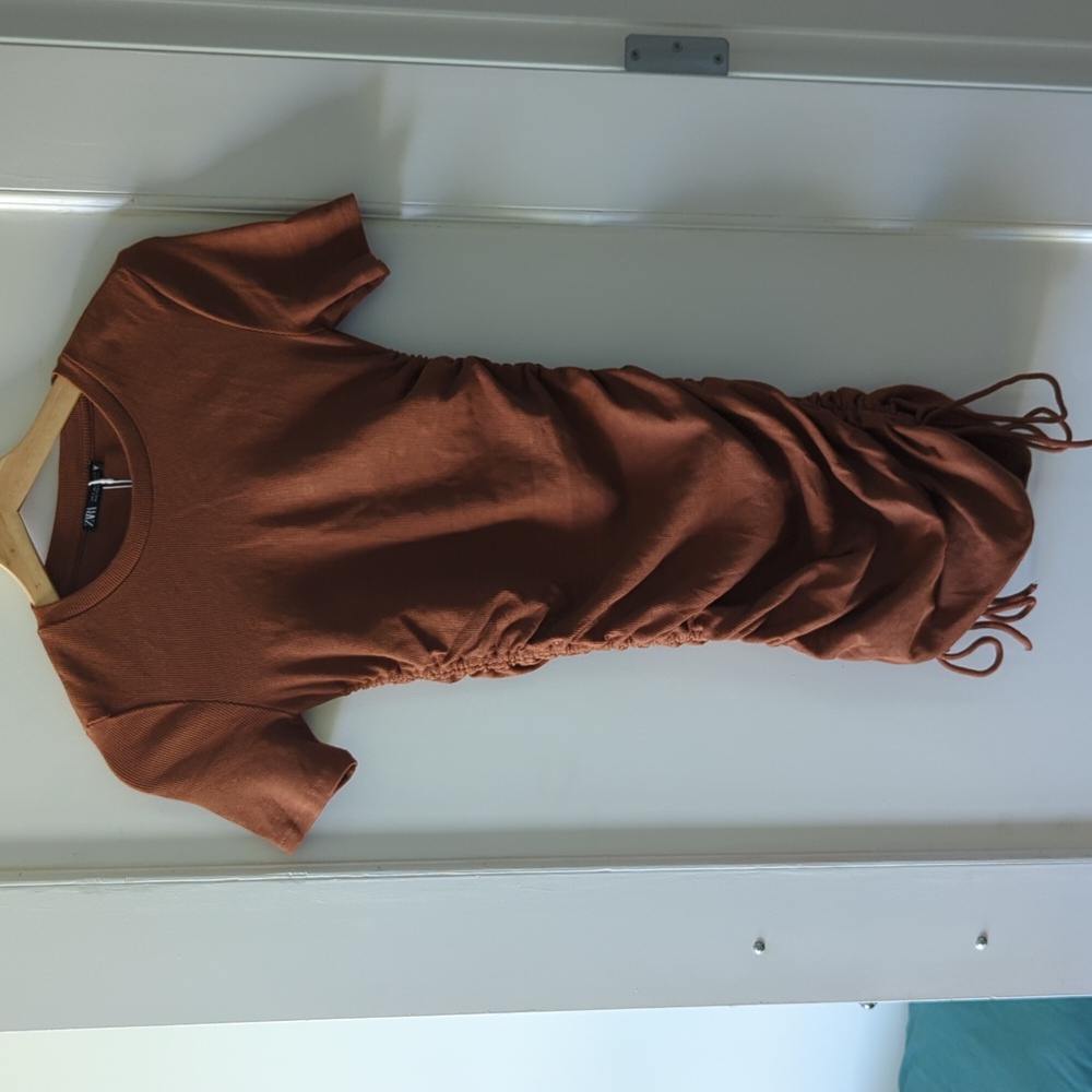 Zara Scrunch Ribbed Dress